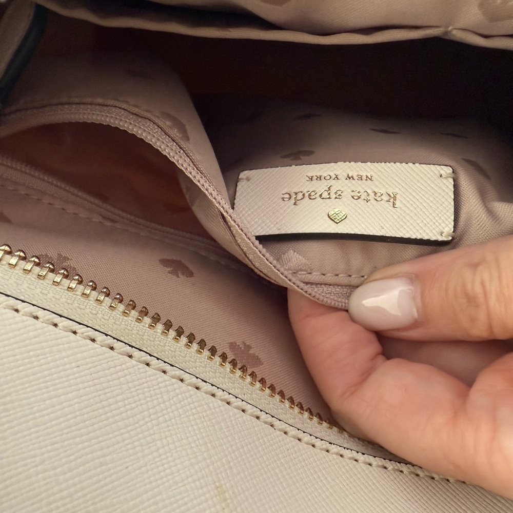 Kate Spade Beige Tote with Scarf Accent - Picture 3 of 11